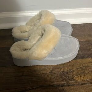 Fireside platform slipper slides